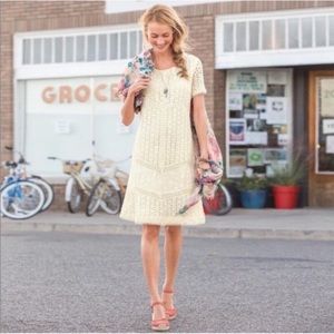 Sundance Cream Square Neck Midi Sundress